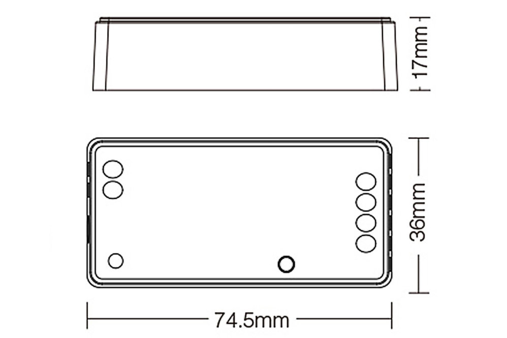 MiLight Miboxer 2 in 1  Zigbee 3.0 + RF 2.4G Enkelkleur/Dual White CCT Dimmer Controller