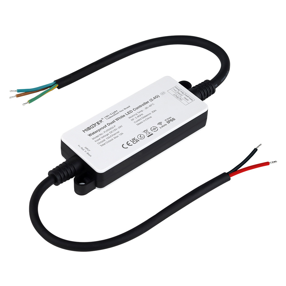 MiLight Waterbestendige Dual White LED strip controller 12A, 12V-24V  IP66