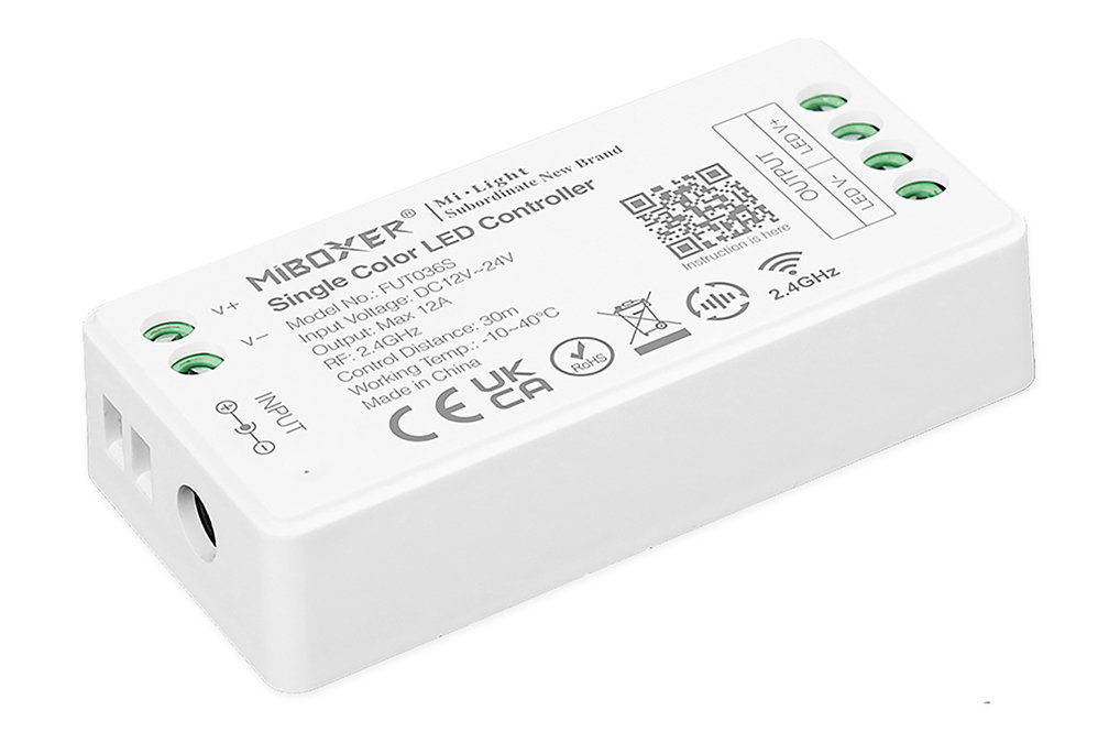 MiLight  RF ledstrip dimmer controller met RF afstandsbediening 12A