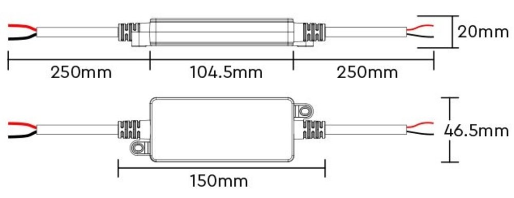 MiLight Waterbestendige Enkelkleurige LED strip controller 12A, 12V-24V IP66