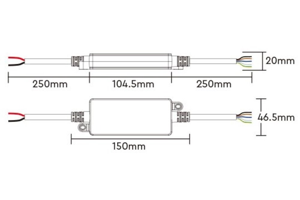 MiLight Waterbestendige RGBW LED strip controller 12A, 12V-24V IP66