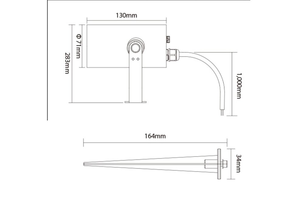 MiLight Mi-light  RF 2.4G + Zigbee 12W RGG+CCT 220V LED Tuinspot  Kleur+Dual Wit IP66