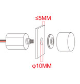 Mini LED Dimmer inbouw draaiknop 12V-24V, 4A, IP65 waterproof