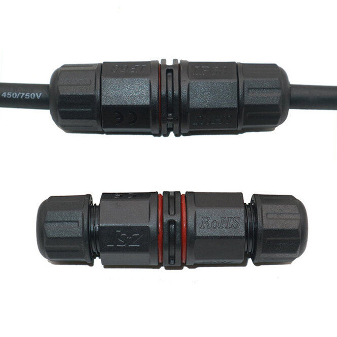 Waterdichte connector 2-aderige kabelverbinder - soldeervrij IP68