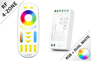 MiLight RF RGB Kleur+Dual White (CT) Controller *Nieuw* met RF afstandsbediening  | 12-24 Volt 12A