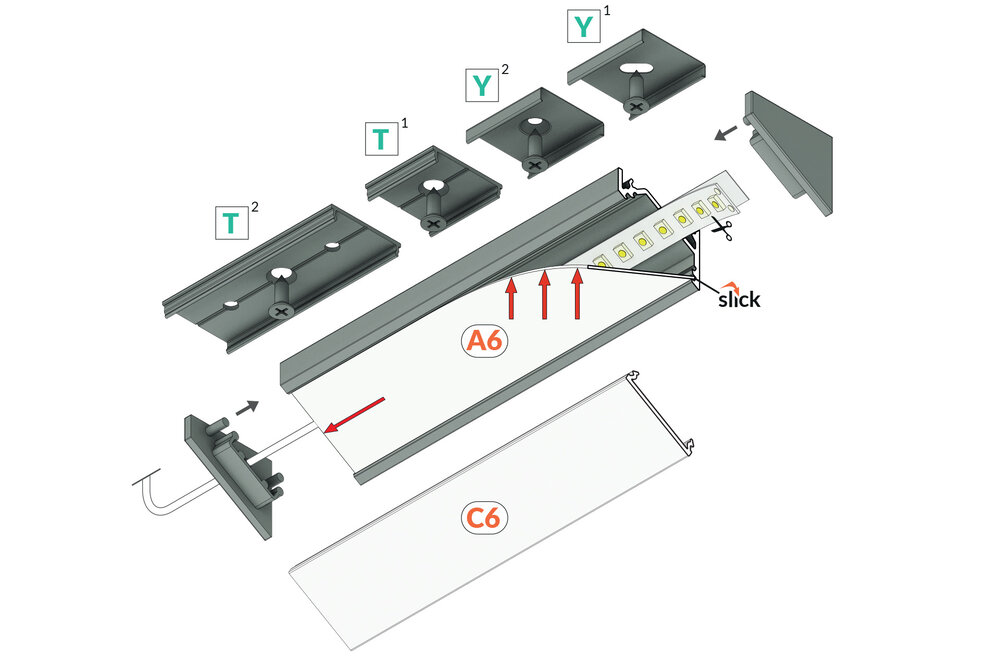 ANGLE16 16mm Opbouw Led Profiel 2m