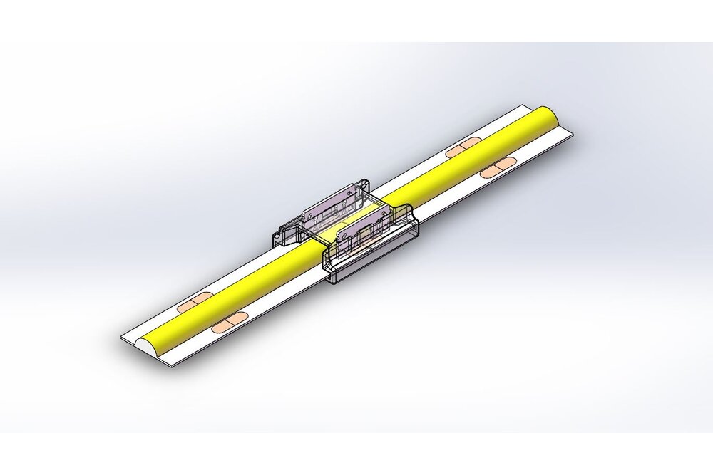 COB LED koppelstuk voor enkelkleurige ledstrips, soldeervrij. Voor 8mm ledstrips