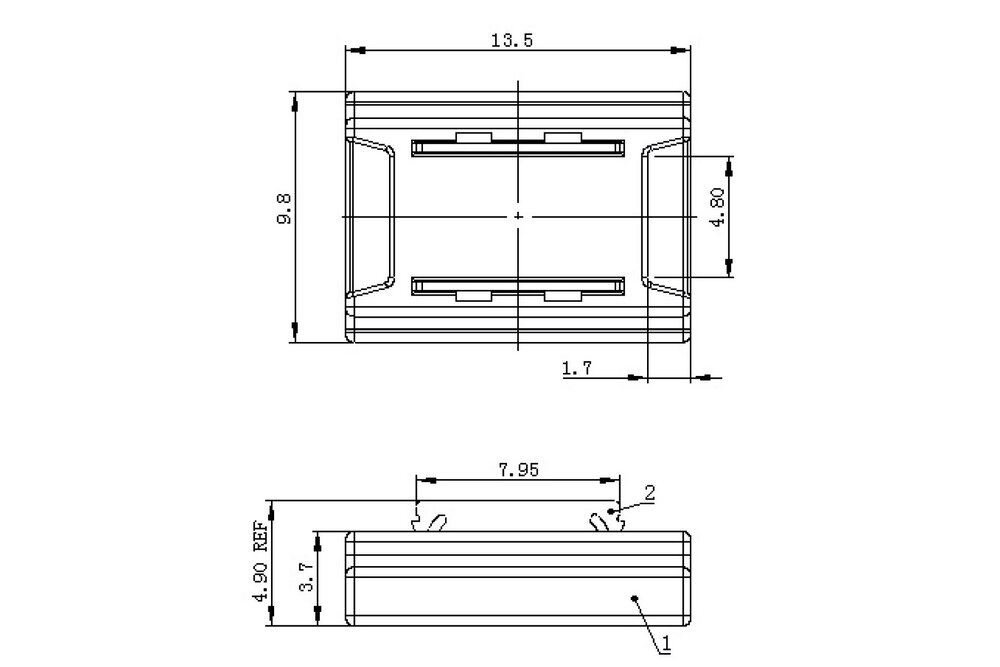 COB LED koppelstuk voor enkelkleurige ledstrips, soldeervrij. Voor 8mm ledstrips