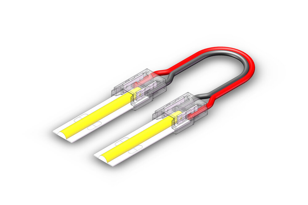 Witte COB LED strip soldeervrije flexibele connector voor 8mm ledstrips