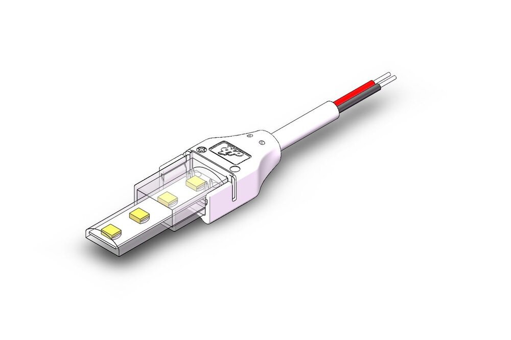 IP68 Waterdichte Witte COB LED strip soldeervrije voedings connector voor 8-10mm ledstrips