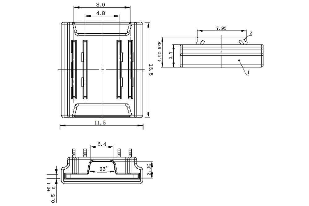 COB koppel connector voor 3-polige 10mm Dual White CCT LED strips, soldeervrij