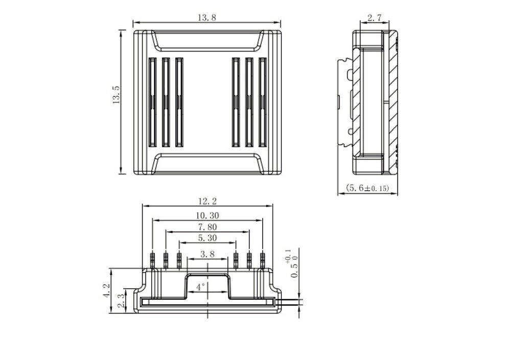 RGB+Dual White COB LED strip koppelstuk, soldeervrij. Voor 12mm ledstrips