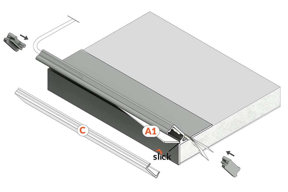 Zeno 12mm opbouw Led Profiel - Plafond indirecte verlichting