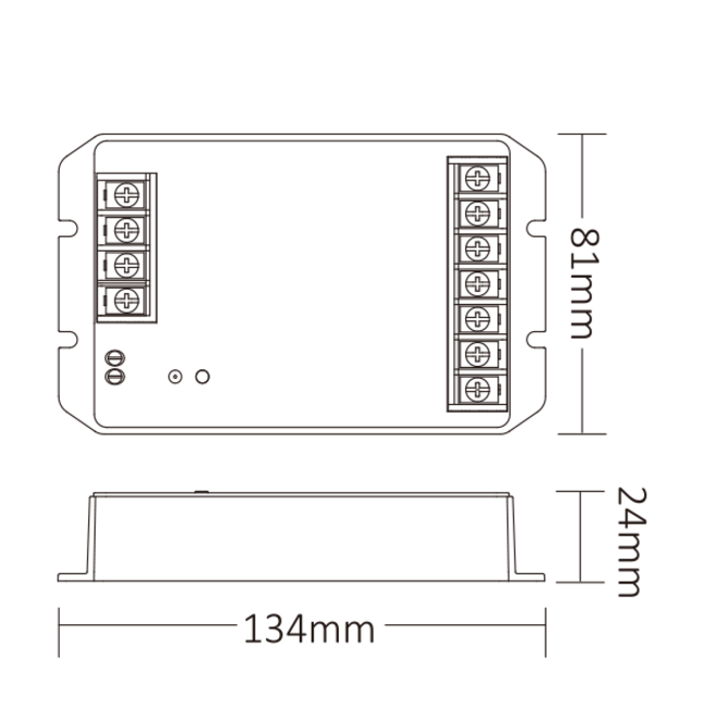 MiLight MiBoxer High Power 30A 5 in 1 RF 2.4G + Wifi Enkelkleur/Dual White/RGB/RGBW/RGBCCT Dimmer Controller  |12-48V