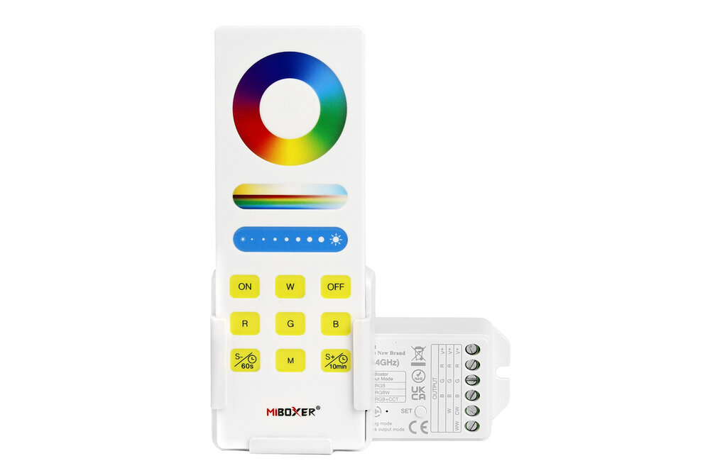 MiLight RGB/RGBWW /RGB+CCT 1-zone Controller *Nieuw* met RF afstandsbediening15 Ampère