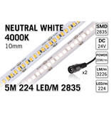 AppLamp ProLine PRO LINE Neutraal Wit Led Strip | 5m 224 Leds pm Type 2835 24V Losse Strip - Super bright - 3226 Lumen per meter