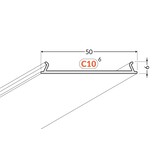 Cover C10 Basic Melkwit Clickon | Economisch Diffuser met Egale lichtspreiding, lengte 1m of 2m