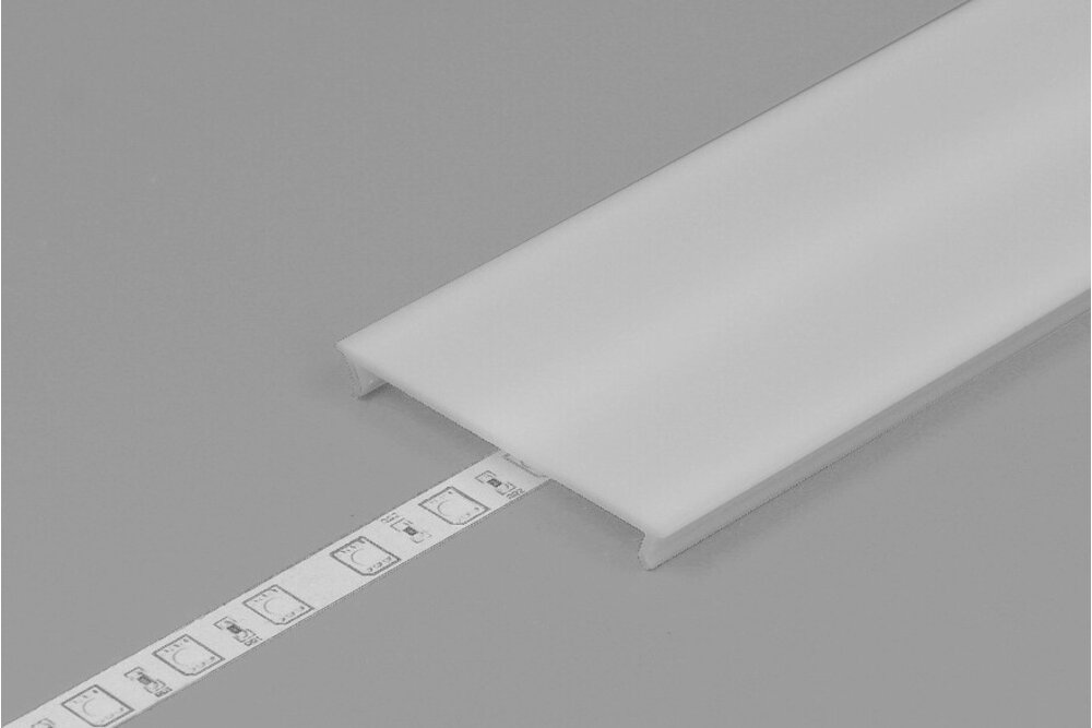 Cover C10 Basic Melkwit Clickon | Economisch Diffuser met Egale lichtspreiding, lengte 1m of 2m