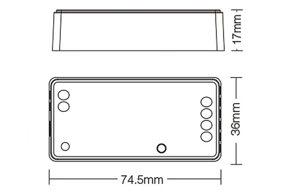 MiLight MiLight  RF RGBW Ledstrip controller met RF afstandsbediening 12A