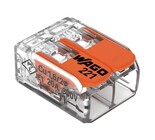 Wago 2 Pin Soldeervrije Wago Lasklem.  Geschikte draaddikte 0.2 t/m 4mm²