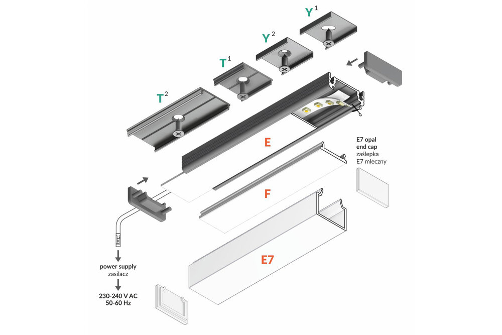 FLUID 14mm Led Profiel Opbouw 1m-2m