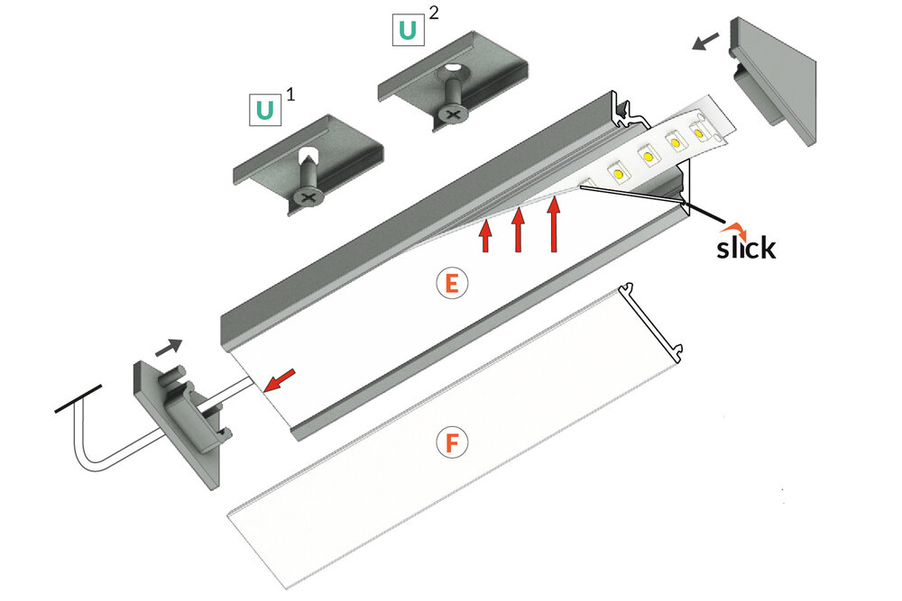 ANGLE12 V2 12mm Opbouw Led Profiel 1m-2m
