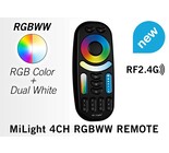 MiLight Zwarte touch Remote RGB+CCT (Dual White) Mi-Light RGBWW met 4-kanalen