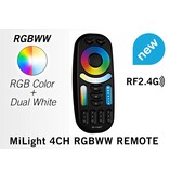 MiLight Zwarte touch Remote RGB+CCT (Dual White) Mi-Light RGBWW met 4-kanalen