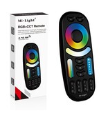 MiLight Zwarte touch Remote RGB+CCT (Dual White) Mi-Light RGBWW met 4-kanalen