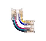 90° L-Connector voor 12mm COB RGBWW / RGBCCT Led Strips | 6 Contacten | Soldeervrij