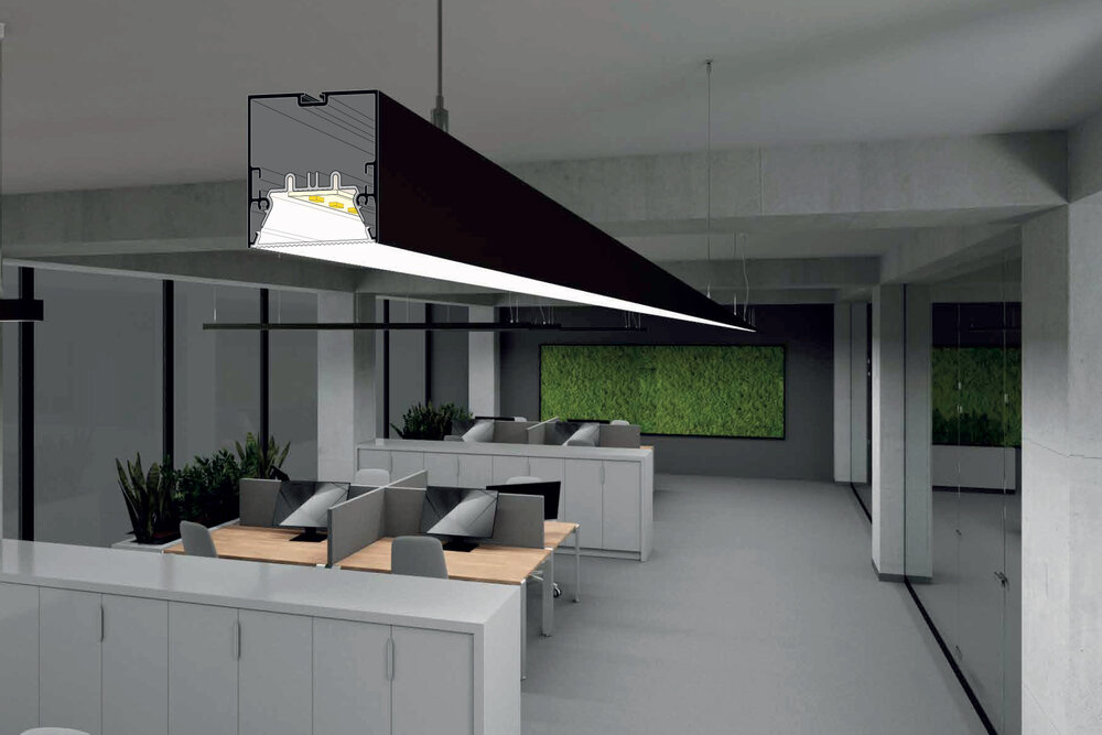 LUMAX502 V2 53mm opbouw Led Profiel 2m