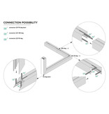 LUMAX502 V2 53mm opbouw Led Profiel 2m