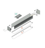 PLEX 12mm Led Profiel Opbouw 2m