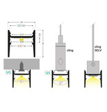 PLEX12 CL 12mm Led Profiel Opbouw 2m