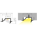 AXON 10mm Verzonken Led Profiel 2m