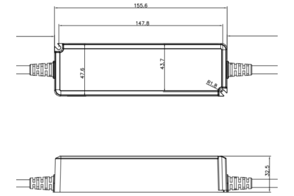 GLP Waterdichte Voeding DC 24V 100 Watt 4.17 Ampère  - Kunststof behuizing