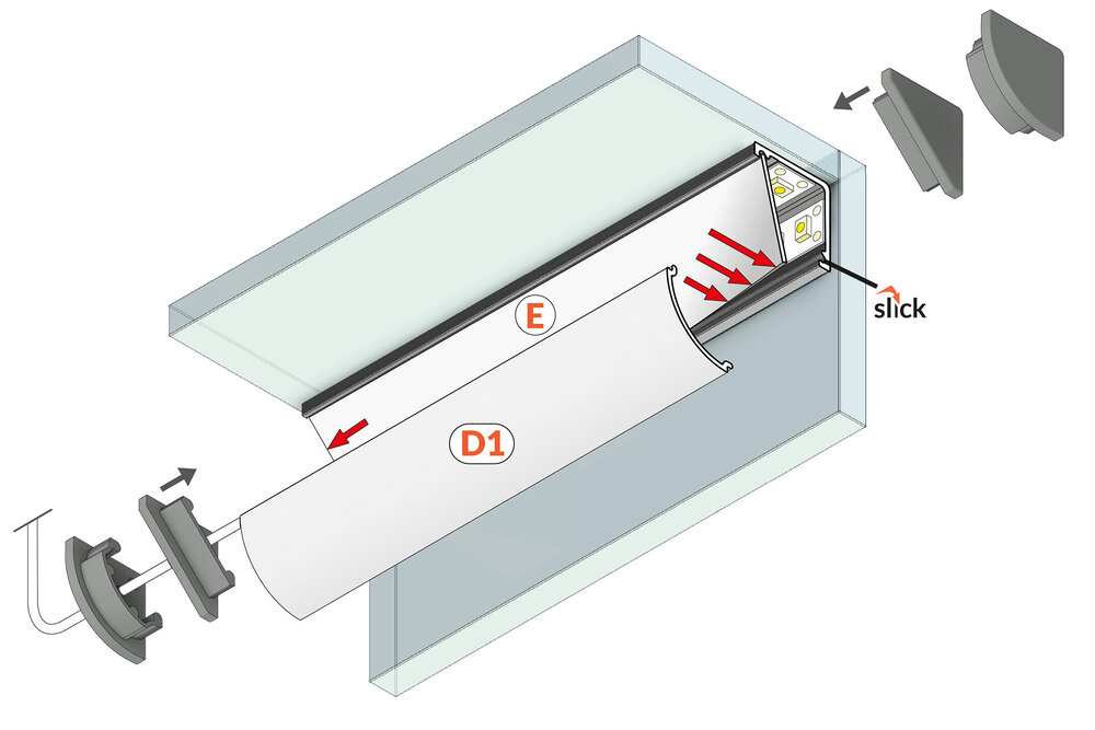 ANGLE12 DUO 12mm Opbouw Led Profiel 1m-2m