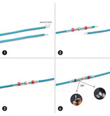 Applamp Soldeerhulzen Waterdicht - AWG 22-18 Rood - Draad 0.5-1.0mm - Krimpkous