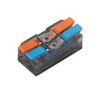 2 Pin INOUT Soldeervrije Wago Lasklem.  Geschikte draaddikte 0.5 t/m 4mm²