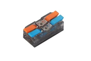 2 Pin INOUT Soldeervrije Wago Lasklem, 5 of 10  stuks.  Geschikte draaddikte 0.5 t/m 4mm²