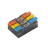 3 Pin INOUT Soldeervrije Wago Lasklem, 5 of 10  stuks.  Geschikte draaddikte 0.5 t/m 4mm²
