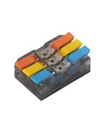 3 Pin INOUT Soldeervrije Wago Lasklem, 5 of 10  stuks.  Geschikte draaddikte 0.5 t/m 4mm²