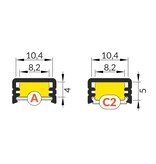 CONTOUR 8mm Led Profiel Opbouw 1m-2m