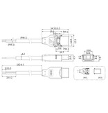 IP68 Waterdichte Flexibele Witte COB LED strip soldeervrije voedings connector voor 8-10mm ledstrips