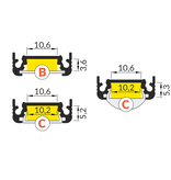 FLUID 10mm Led Profiel Opbouw 1m-2m