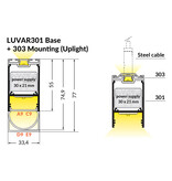 LUVAR UL 31mm hangend Led Profiel 1m-2m