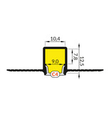 MODO TS 10mm verzonken Led Profiel voor gipsplaat en stucwerk.