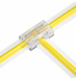 T-Connector Voor Witte COB LED strips, soldeervrij. Voor 8mm ledstrips