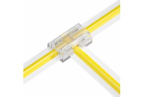 T-Connector Voor Witte COB LED strips, soldeervrij. Voor 8mm ledstrips