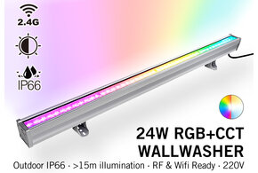 MiLight Milight Wall Washer RGB+Dual White - IP65 - 24Watt - 220Volt - 100CM